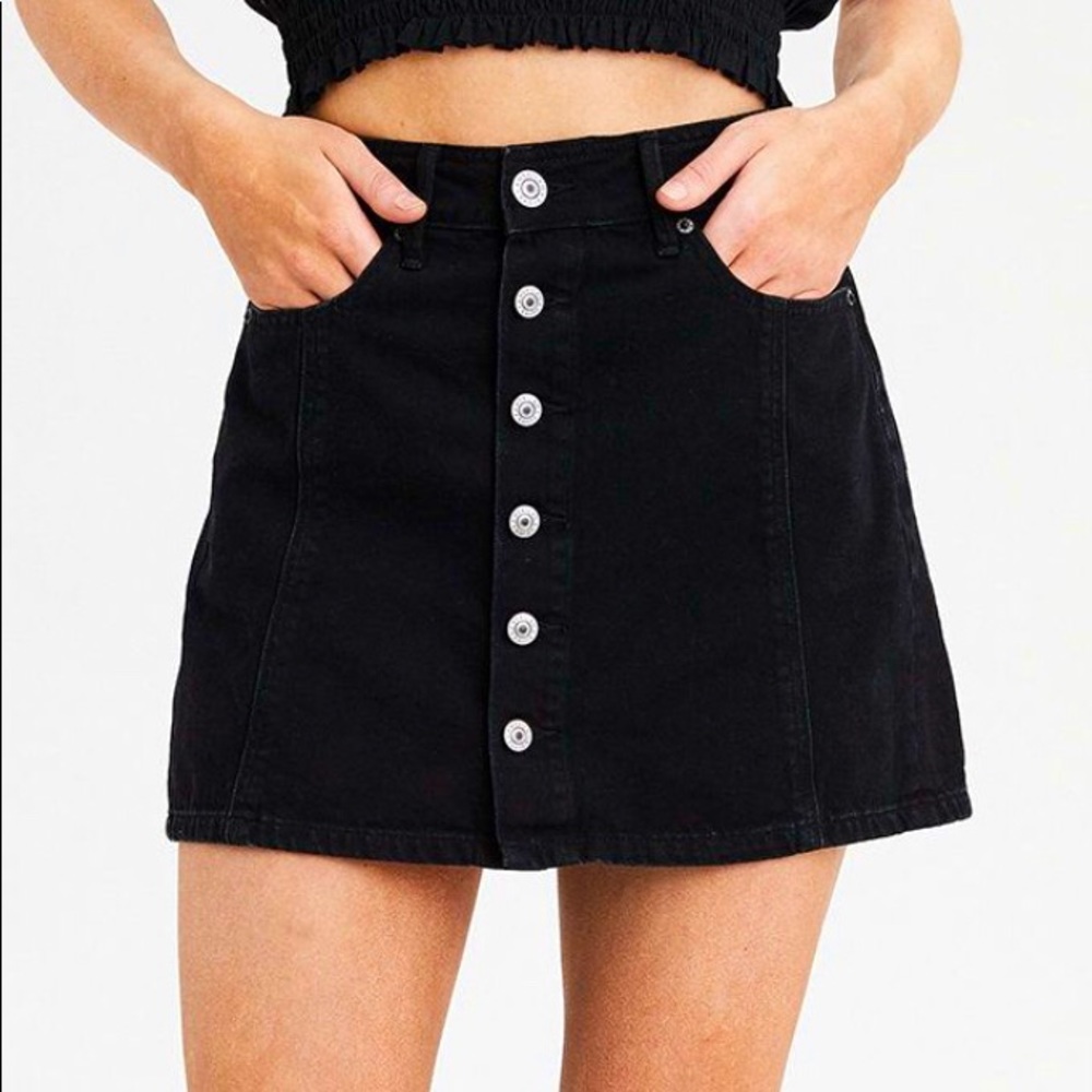American Eagle Black Jean Skirt